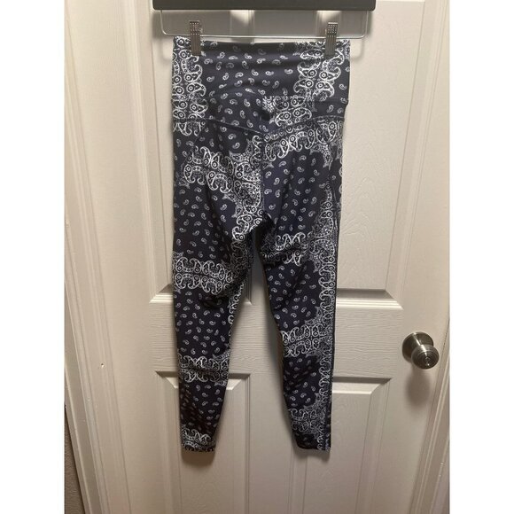 Year of Ours‎ | Blue White Bandana Print Leggings Sz S - Picture 3 of 7